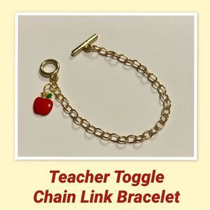 Teacher Toggle Chain Link Bracelet